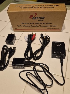  DAYTON AUDIO SUB-LINK XR 2.4 GHz WIRELESS AUDIO TRANSMITTER  