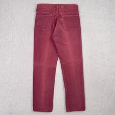 Vintage 80s Levis 501 Jeans Mens 30x30 Regular Brick Red Button Fly Made in USA