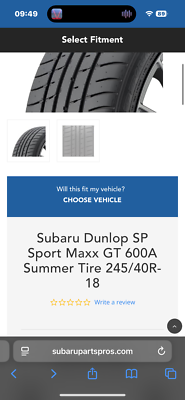Dunlop SP Sport Maxx GT 600A 245/40R18 Tire | eBay