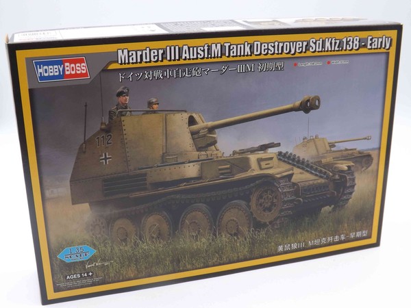 Hobbyboss Marder Iii Ausf.M Tank Destroyer Sd.Kfz.138 Bausatz Modell 1:35 In Ovp-image