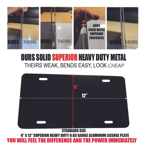 Placa de matrícula táctica de aluminio de alta resistencia superior negra X063 - Imagen 5 de 5