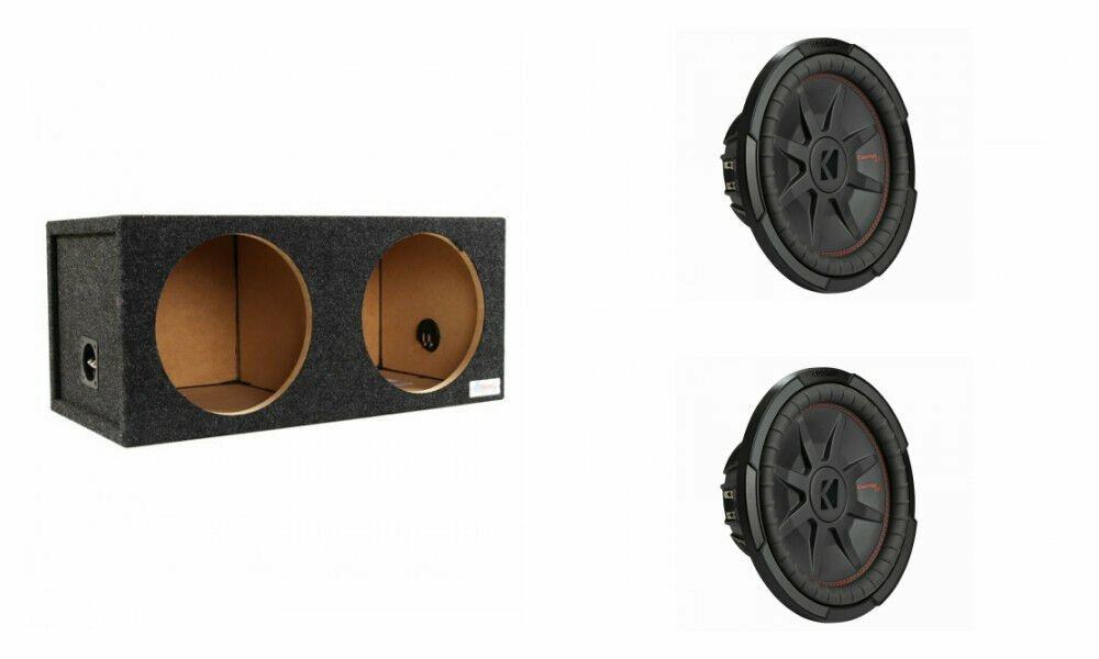 2x Kicker 48CWRT124 1000W 12 Shallow Mount Subwoofer with Dual Sealed Enclosure 89990₽