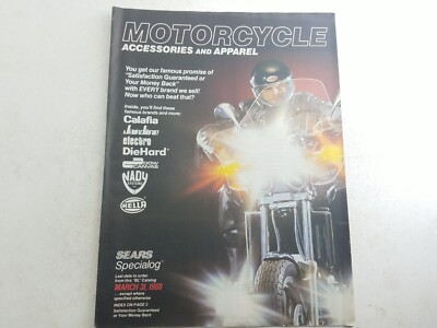 #ad #ad Sears March 1988 Motorcycle Accessories And Apparel Catalog $39.60
