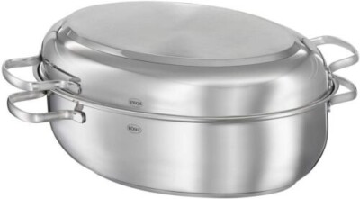 RÖSLE ELEGANCE Bräter oval Multifunktionsdeckel mit Antihaftversiegelung ProPlex