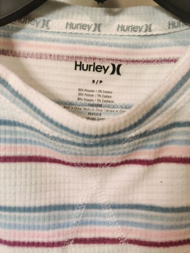 Women's HURLEY Soft&Cozy Longsleeve Multicolored Crew Neck Sweatshirt Size Small - Picture 3 of 7