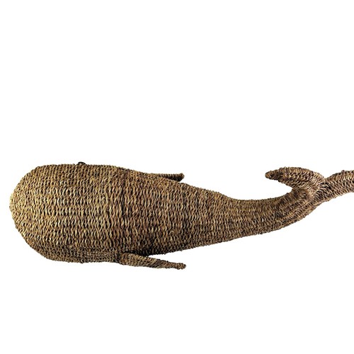 Large Wicker Whale Art Sculpture Figure Beach House Ocean Decor Sea Life 36"x12" - Picture 16 of 18