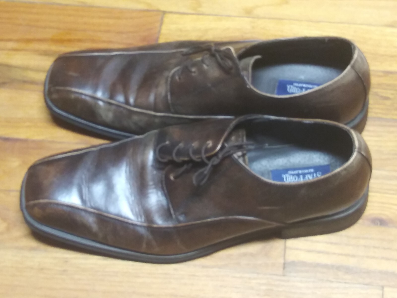 SAOLA Scarpe eleganti uomo Stafford Braedon pelle marrone Oxford 12M 19963 8 fatte a mano