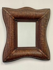 Espejo Redondo Madera MeMoreCool Espejo De Pared Con Marco De Madera Rústica, Espejo De Tocador Decorativo De Granja, Espejo Rectangular Montado En La Pared Para Baño, Dormitorio O Sala De Estar, 40