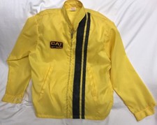 Vintage CAT Lift Trucks Jacket Size Medium Cafe Racer Caterpillar Windbreaker