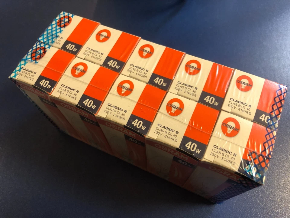 10 x OSRAM KERZEN CLASSIC B CL KLAR E14 40W Glühlampe MADE IN EUROPA DIMMBAR ! - Bild 2 von 3