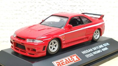 Nissan Skyline GT-R Nismo ミニカー　セット 1/72 Real-X NISSAN SKYLINE GT-R R33 NISMO 400R RED diecast car