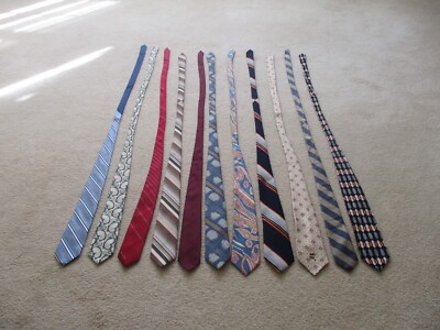 Lot of 11 Good Brands Excellent Shape Neckties Circa 80s-90s
