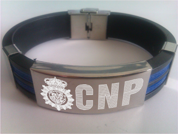 Pulseras caucho de la Policía Nacional (CNP)