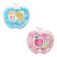 Paper Soap in a Plastic Box Clean Soft Bath for Travel Assorted Colour x2