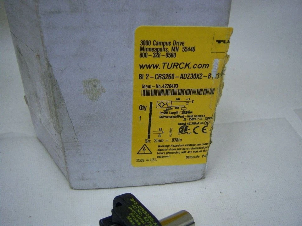 Turck BI2-CRS260-ADZ30X2-B1131-S34 20/250 V AC MINIFAST Proximity Switch - Image 3 of 3