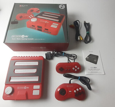 Hyperkin Retron 3 AV - NES / SNES / Genesis 3 in 1 Gaming Konsole in OVP (Rot)