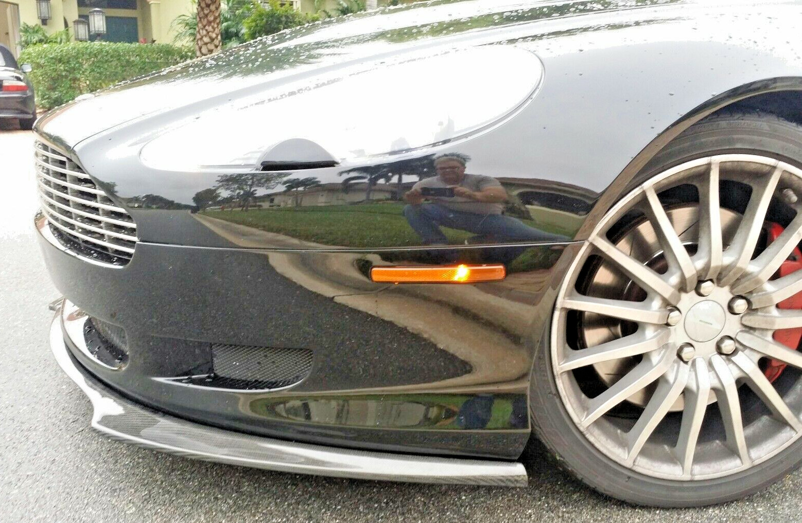 Aston Martin DB9/ Volante  2004-2011 lineaTesoro Front Lip Spoiler Carbon Fiber