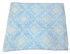 Blankets Beyond HTF Baby Lovey Security Plush Blue Yellow Damask
