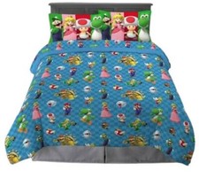 Super Mario "All the Players" Kids Reversible Bed Set-W51053583402, W51095064822