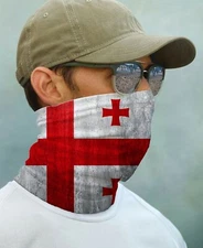 SUN GAITER Face Mask Bandana UPF 50+ UV Protecter Beach Sport Flag of Georgia