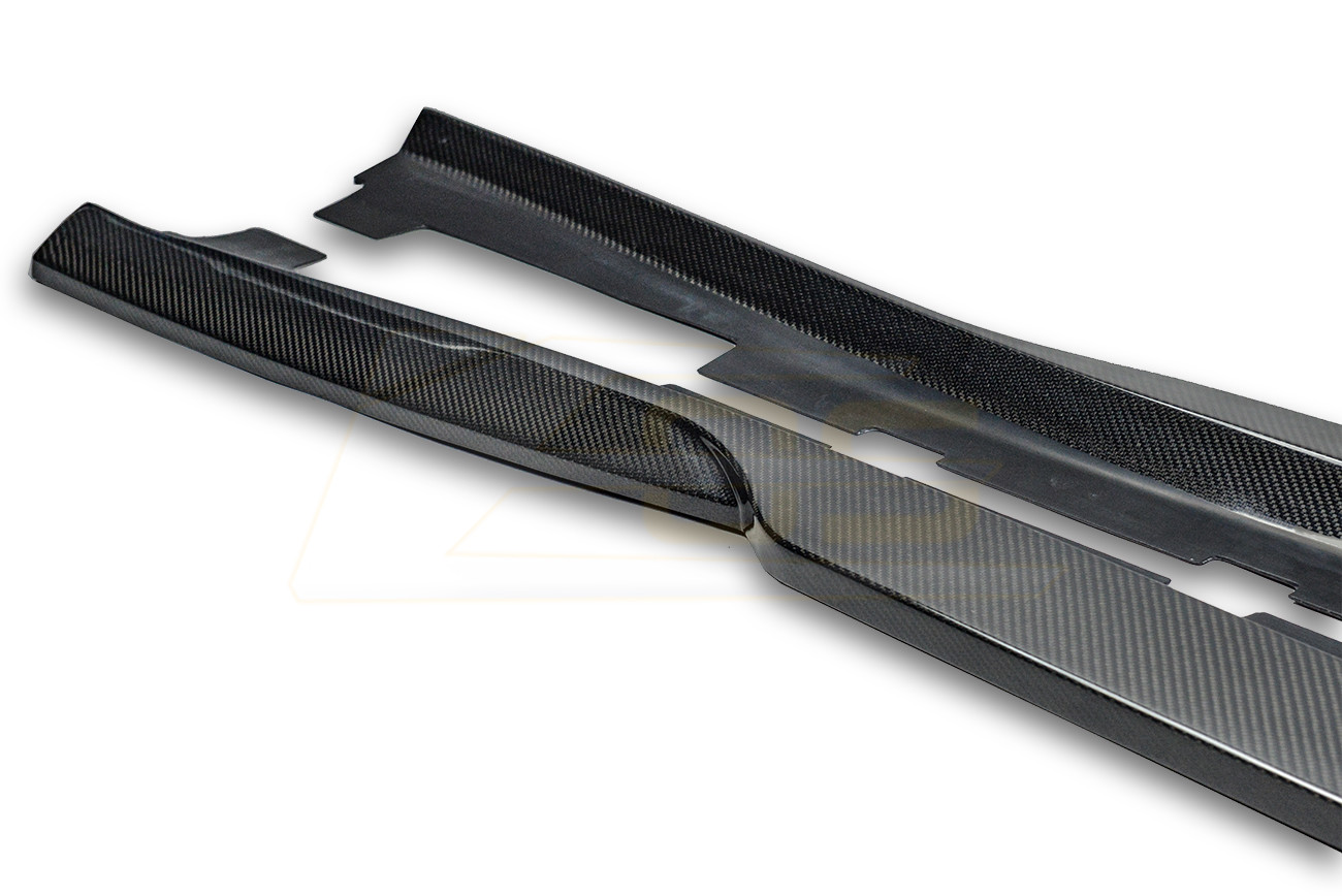 T6 Style CARBON FIBER Side Skirts Rocker Panel Pair For 16-Up Camaro SS & RS