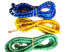 ( THREE) 6 FOOT HEAVY DUTY LUGGAGE BUNGEE CORDS WITH METAL HOOKS- FREE SHIPPING!