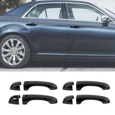 4pcs Black Exterior Door Handles Decor Shell Cover Trim For Chrysler 300 2015-21