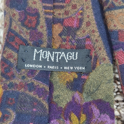 Montagu Multicolor Floral Wool Blend Tie - Picture 5 of 5