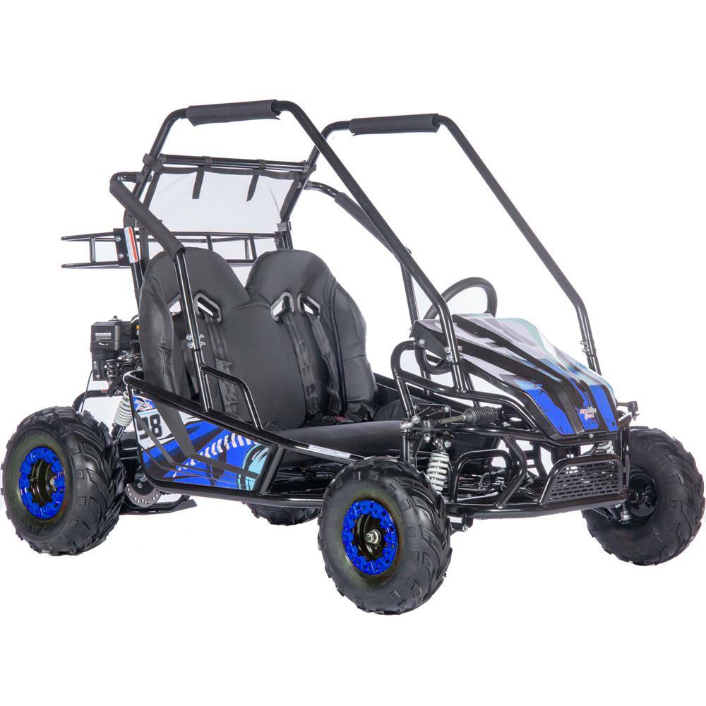 MotoTec Mud XL Kids Gas 212cc 2 Seat Go Kart Full Suspension - Red