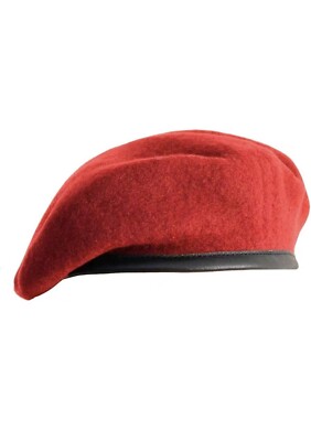 New British Style Raspberry Red Wool Firmin Beret Winter Cap Hat