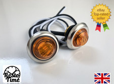 2x Amber Side Light Indicator For Classic Car Fiat Lancia Jaguar Morgan Kit LED