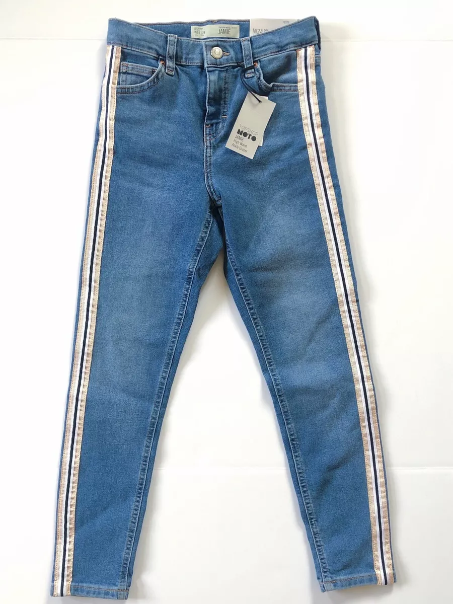 NWT Topshop Jamie High Waist Ankle Grazer Jeans W24 L28