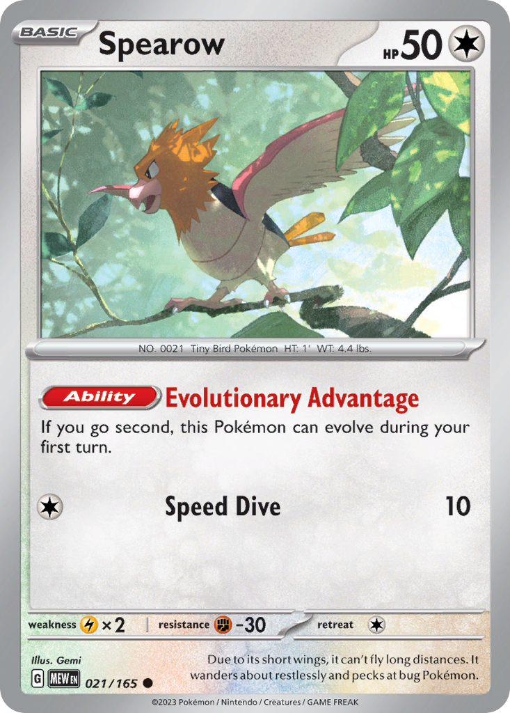 Spearow 21/165 Common | 151 | Pokemon Card | eBay