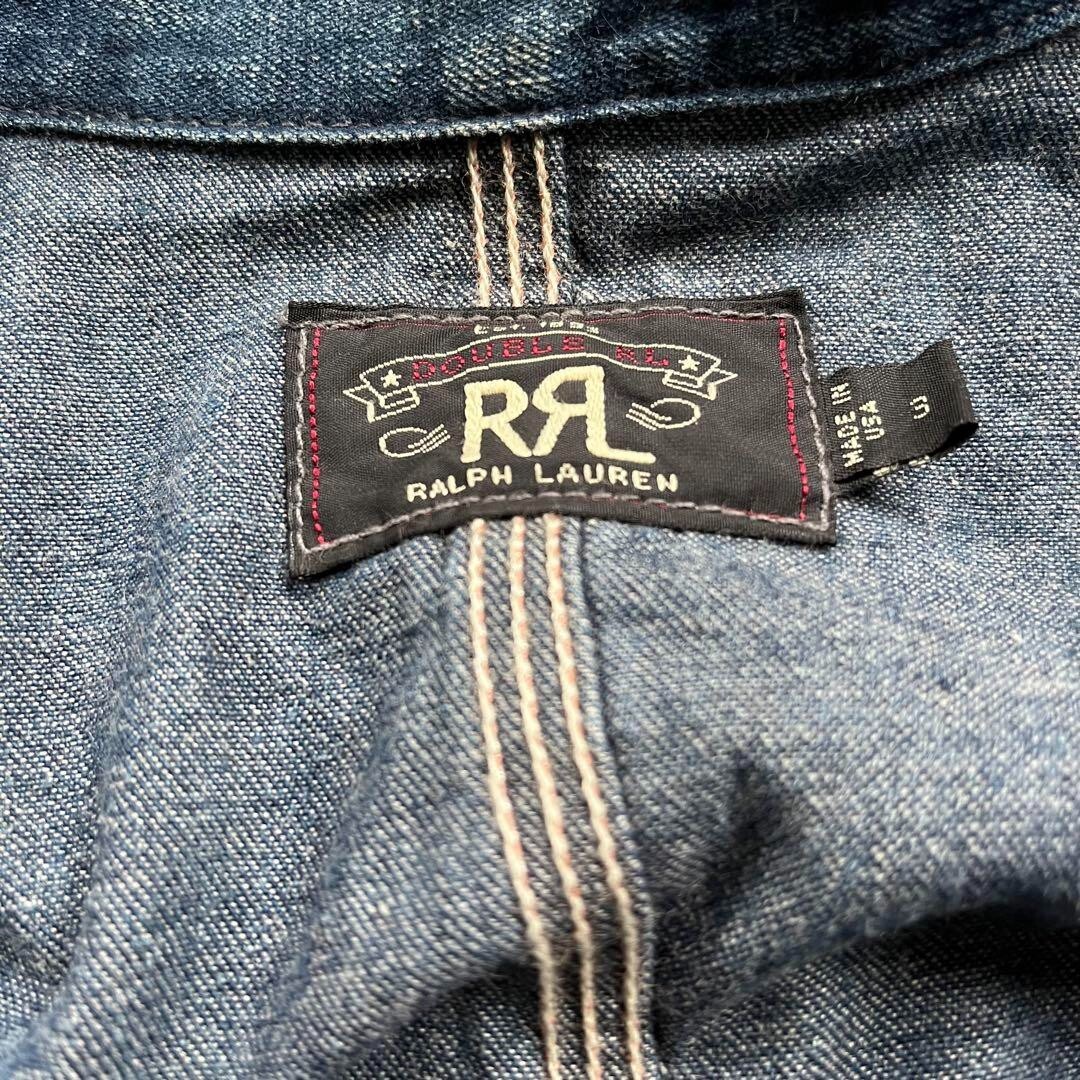 RRL RALPH LAUREN Men's Vintage like coverall denim jacket RRL RALPH LAUREN Men's Vintage like coverall denim jacket