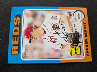 2024 Topps Heritage Baseball Card # 470 Andrew Abbott, Cincinnati Reds (NM)
