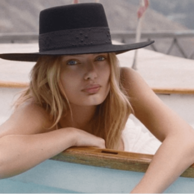 Lack of color black brim hat Sierra Cowboy Hat Lack Of Color Sierra Black Women Boater Hat  main image 4