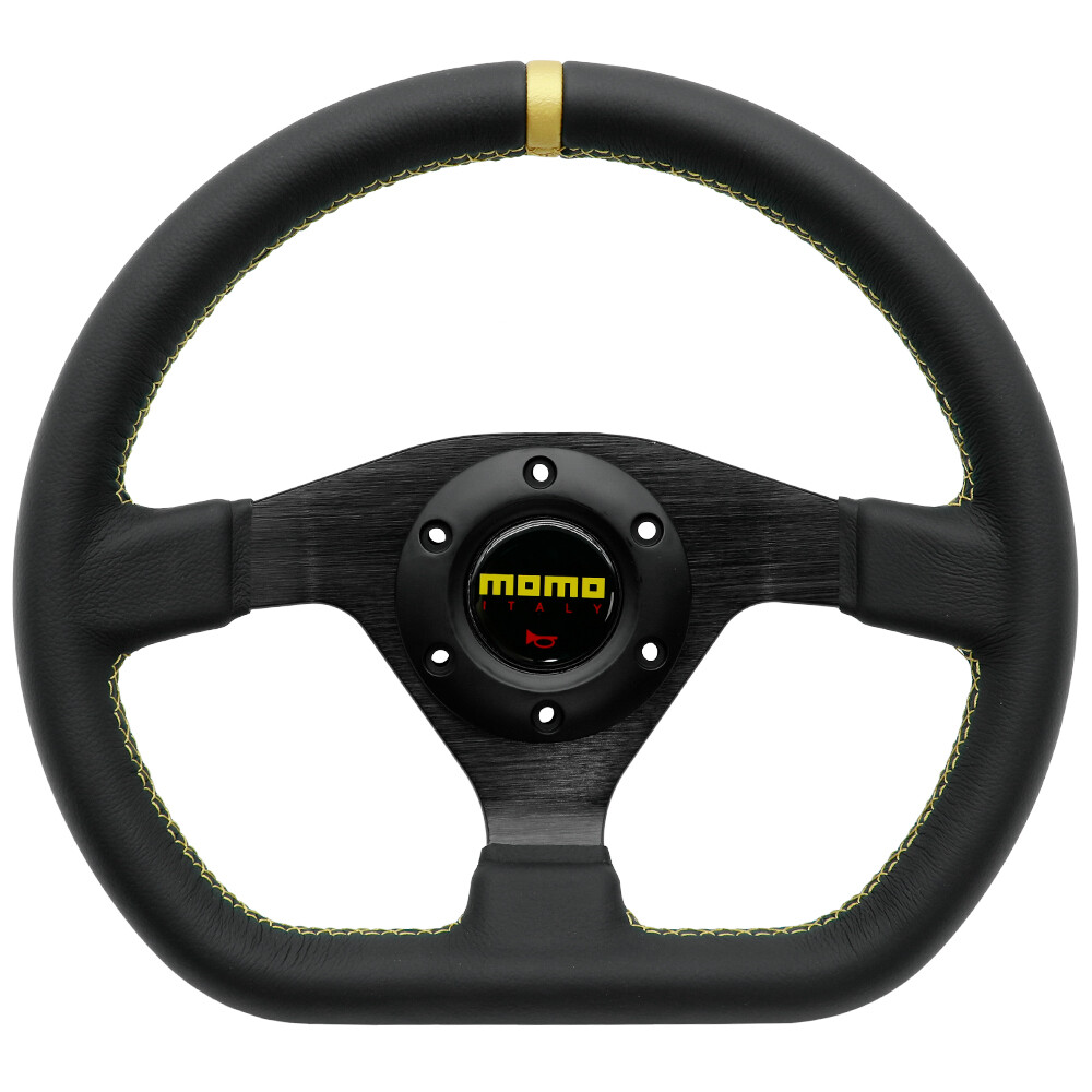 MOMO D Style 300mm 11.8' Genuine Leather Thickened Spoke Sport