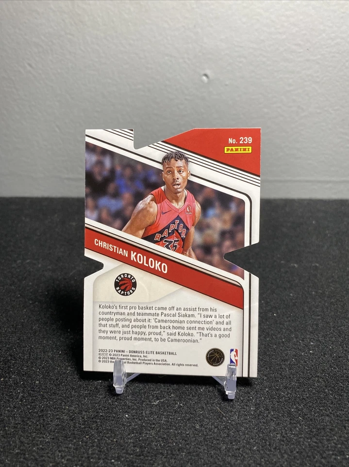 2022-23 Donruss Elite Christian Koloko Status Die-Cut RC Rookie #15/35 Raptors - Image 2 of 2