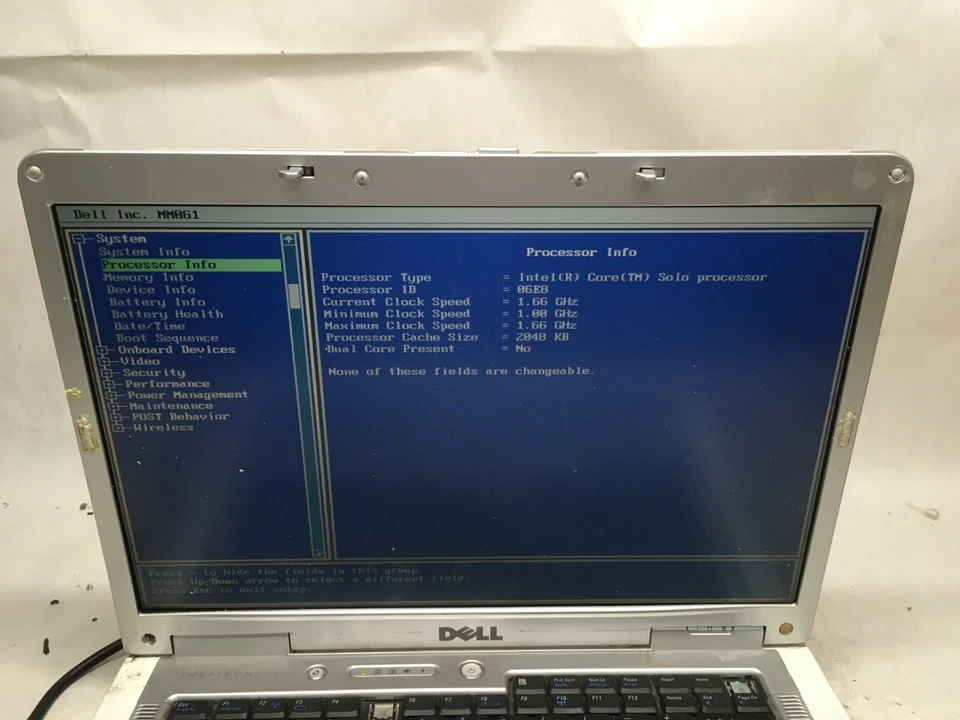 Dell Inspiron E1505 15" (AS IS) Intel Core Solo @ 1.66 GHz - JZ - Image 2 of 4