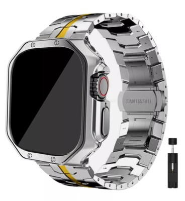 Stainless Steel Strap Band+TPU Cover Case For Apple Watch Ultra 3 11 10 9 8 7 65