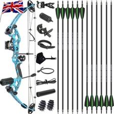 Compound Bow 12X Carbon Arrows Set 30-55lbs Adjustable Archery Hunting Shooting