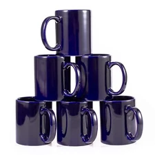 12oz coffee mug set of 6 Coffee Mugs for Coffee Tea Cocoa Milk（cobalto）