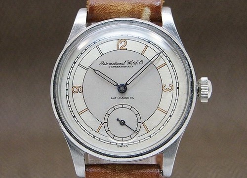 IWC Schaffhausen Old Inter Cal.83 1940s Vintage St.Steel Hand winding Mens  Watch | eBay