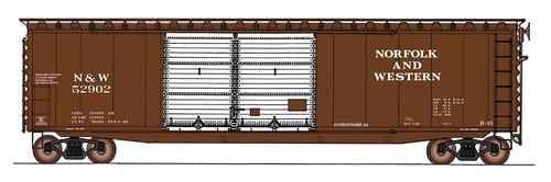 Coche de carga Intermountain 45630-01 HO 50' PS-1 doble puerta N&W Norfolk y Western | Zustand: New