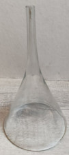 Ancien Entonnoir en verre de Laboratoire Grand H 21cm diamètre 11,6cm bout droit