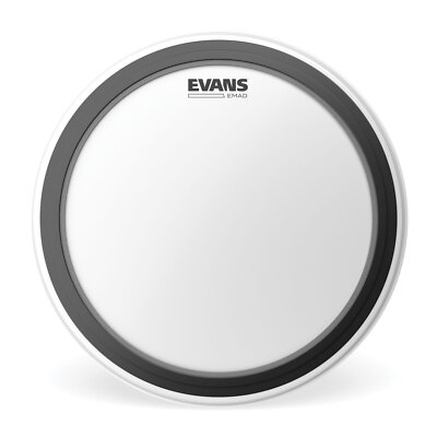 BD18EMADCW Coated Emad White Bassdrumfell 18