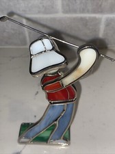 7  Tall Stained Glass Golfer Statue