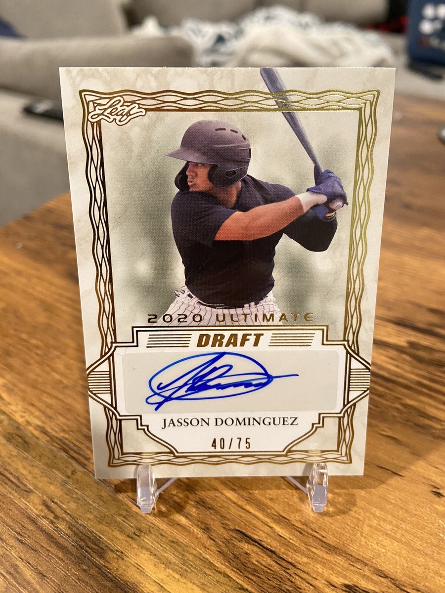 2022 Leaf Ultimate Jasson Domínguez Rookie Auto #/75 SSP Yankees