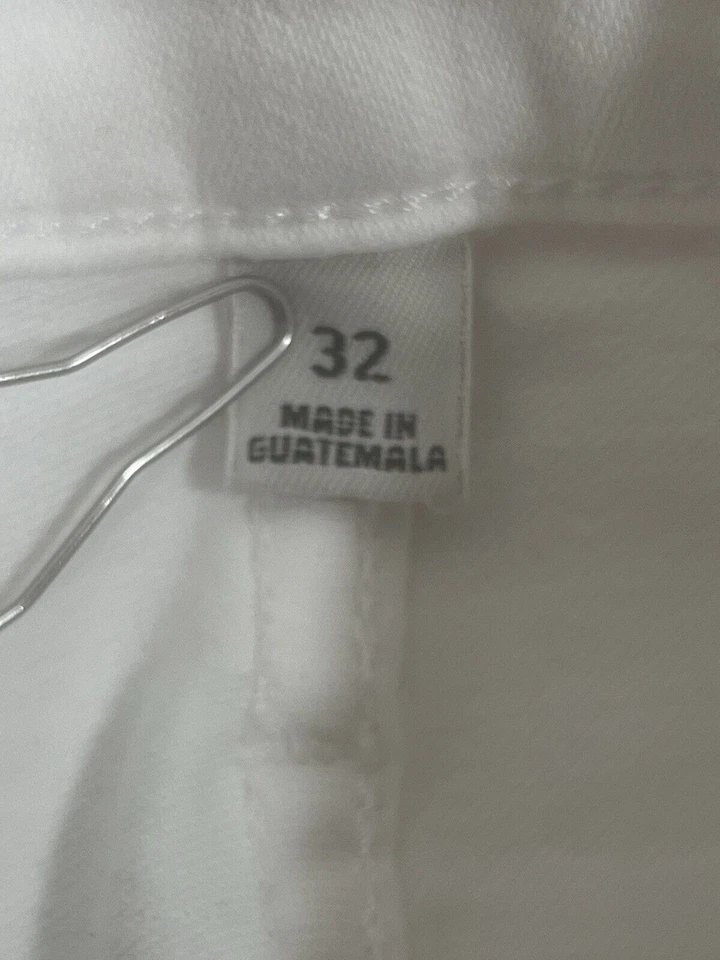 Pantalones cortos de jean de tiro medio J Crew para mujer talla 32 blancos de verano al aire libre Foto 4 de 4