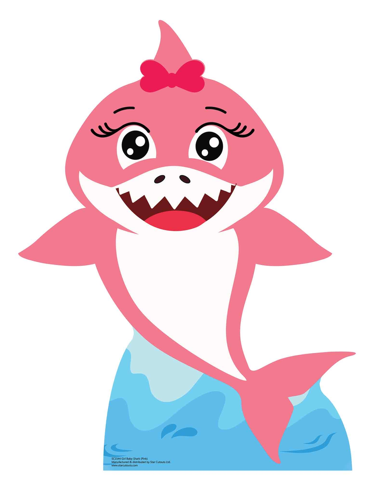Shark baby Pink Cartoon Style Cardboard Cutout / Standee / Standup